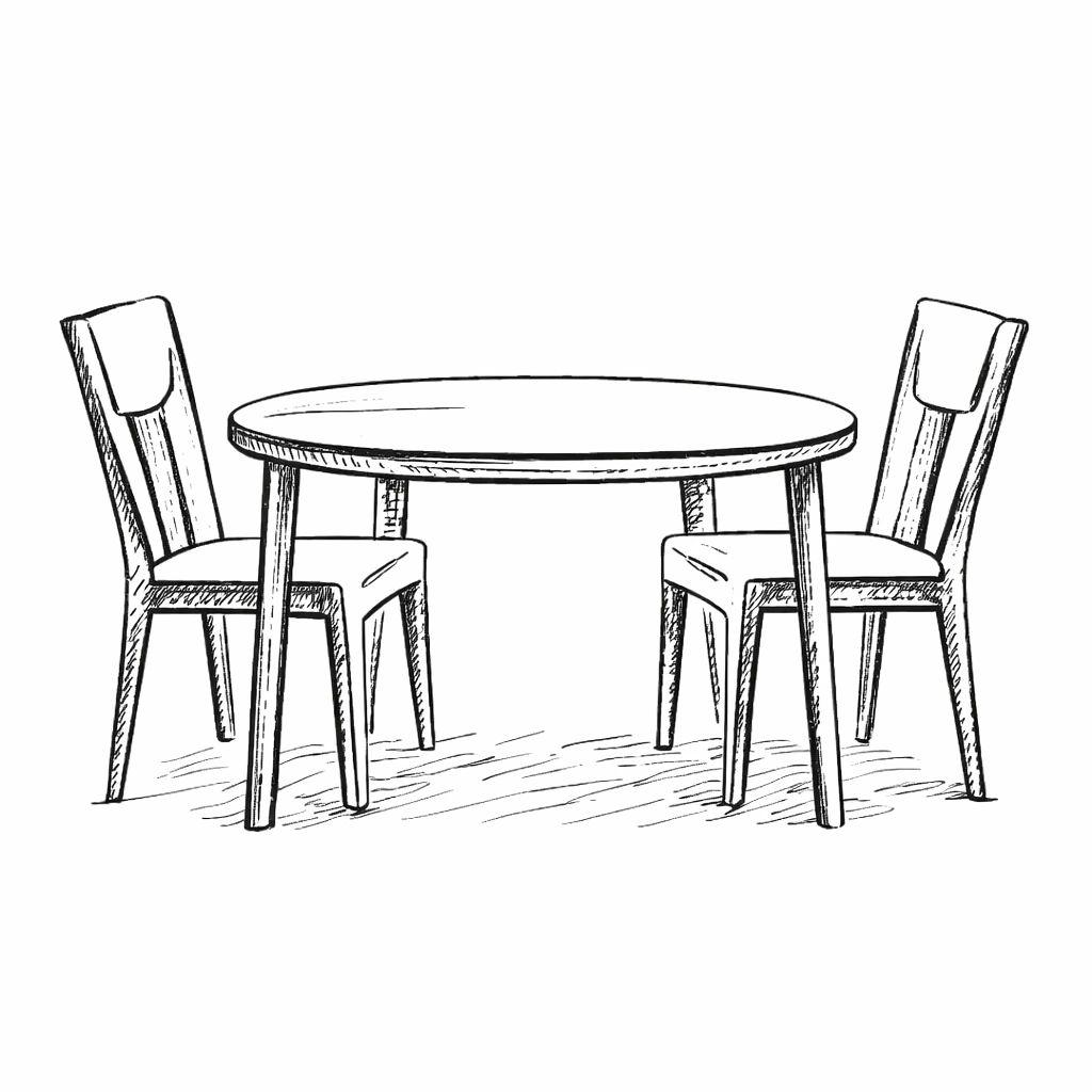 Table ronde de luxe avec chaises pour villa de prestige