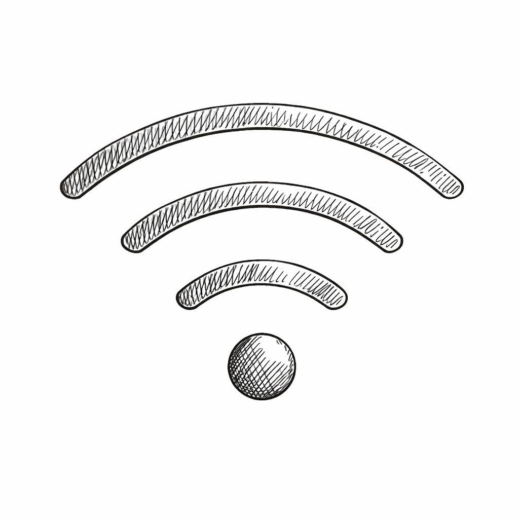 Icône Wi-Fi symbolisant la connexion internet dans les appartements de luxe