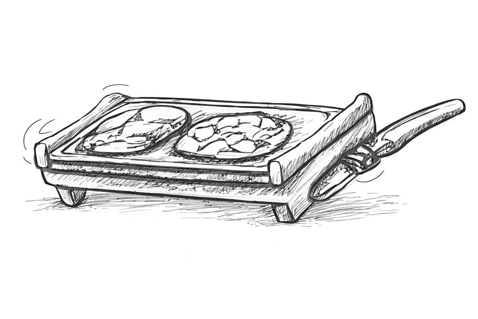 Illustration d'un four de luxe pour villa avec deux pizzas cuites
